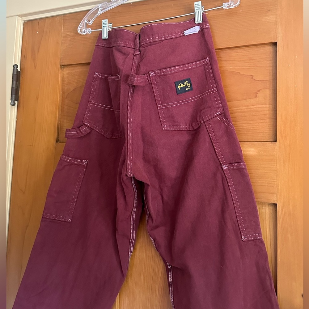 Stan Ray Straight Leg Jeans in Burgundy